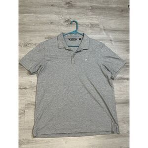 Travis Mathew Mens 2XL Heather Gray The Zinna Polo Short Sleeve Golf‎ 1MM211